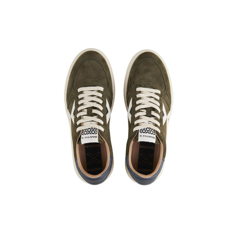 Sneakers Uomo Ocean, con tomaia scamosciata ed inserto a contrasto sul tallone